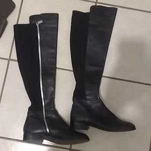 Michael Kors leather stretch riding boots